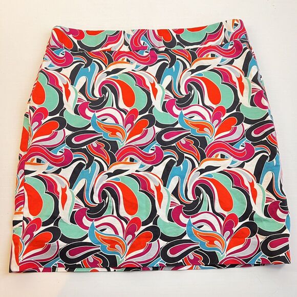Banana Republic Skirt Women's 14 Multicolor Above Knee Stretch Straight Party - Picture 1 of 9